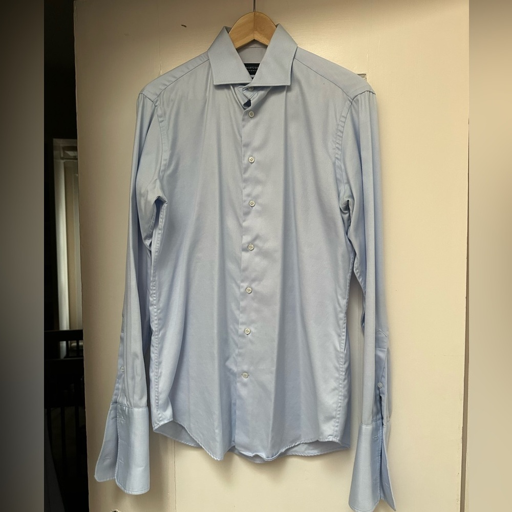 Light Blue Men’s Dress Shirt Profuomo size 40
